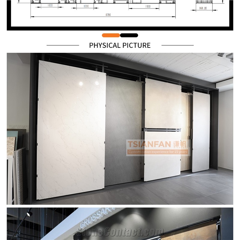 Wing Porcelain Tile Sample Showroom Display Stand