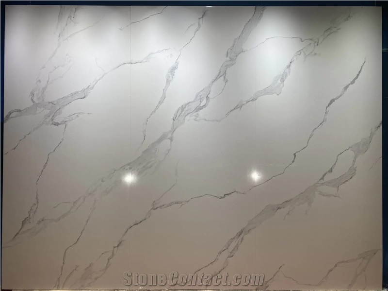 Polished 2400*1200MM Fish Belly Sintered Stone Slabs