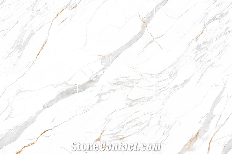 Polished 2400*1200MM Fish Belly Sintered Stone Slabs