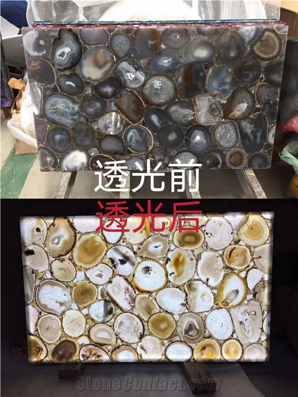 Uruguay Agate Backlit Semiprecious Stone Slabs