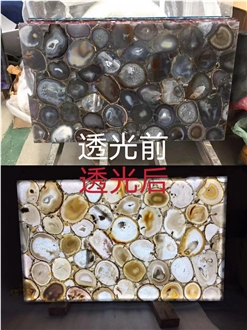 Uruguay Agate Backlit Semiprecious Stone Slabs