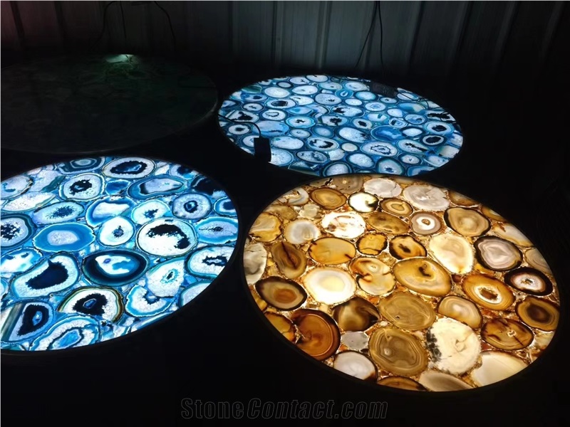 Uruguay Agate Backlit Semiprecious Stone Slabs