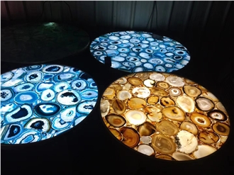 Uruguay Agate Backlit Semiprecious Stone Slabs