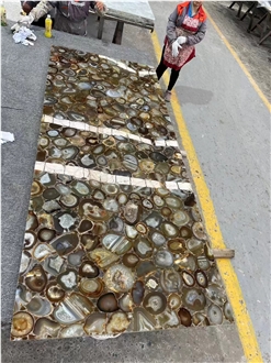 Uruguay Agate Backlit Semiprecious Stone Slabs