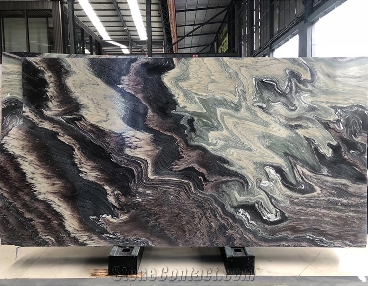 Cipollino Ondulato Kinawa Violet Marble Slab Wall Tiles