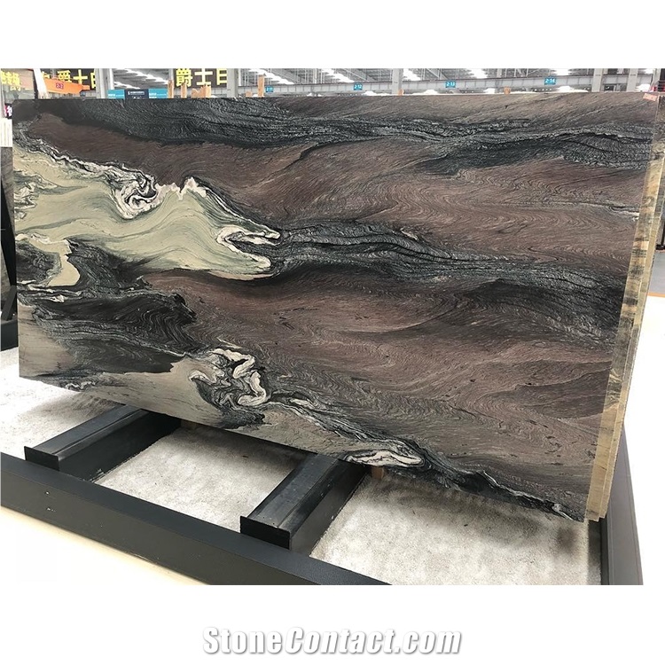 Cipollino Ondulato Kinawa Violet Marble Slab Wall Tiles