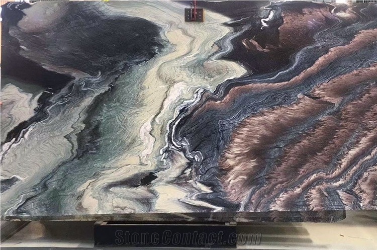 Cipollino Ondulato Kinawa Violet Marble Slab Wall Tiles