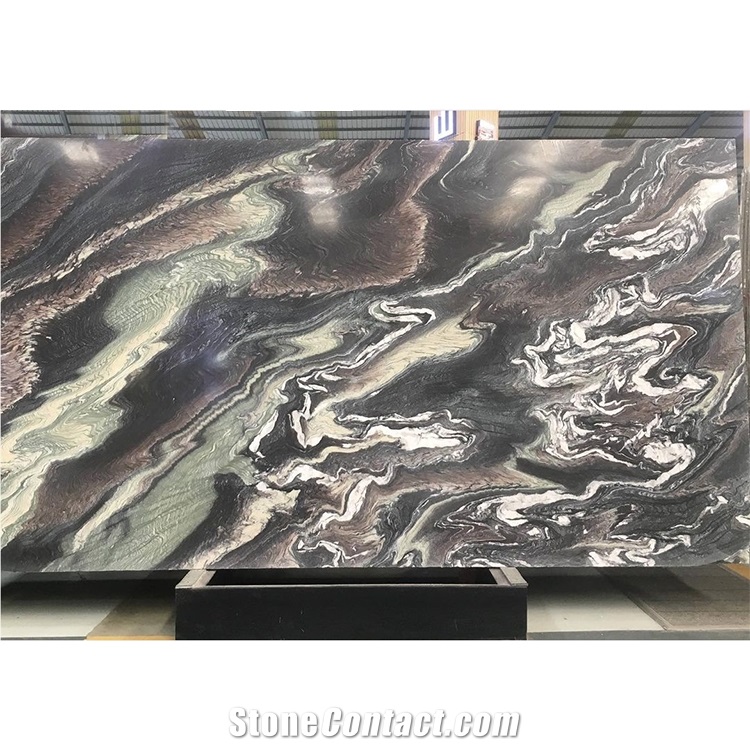 Cipollino Ondulato Kinawa Violet Marble Slab Wall Tiles