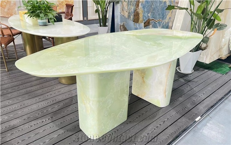 Jade Green Onyx Stone Dining Tables