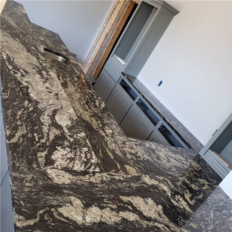 Polished Amadeus Black Granite Slabs