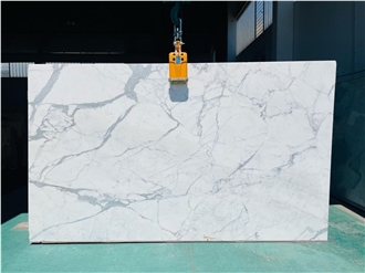 Polished Calacatta Carrara White Marble Slabs