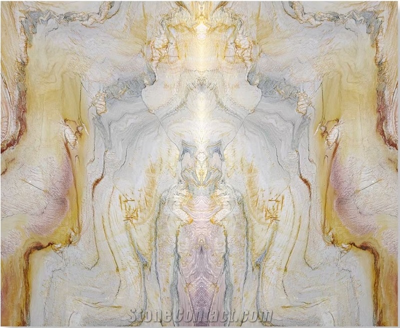 Rainbow Impression Gold Quartzite Slabs
