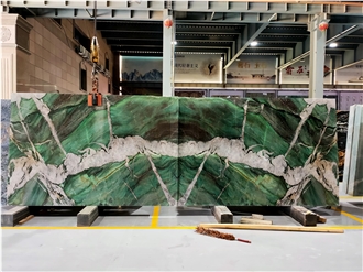 Botanic Wave Green Quartzite Slabs