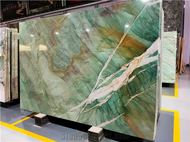 Botanic Wave Green Quartzite Slabs