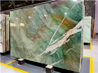 Botanic Wave Green Quartzite Slabs