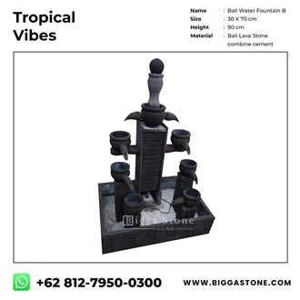 Black Lava Jugs Water Features