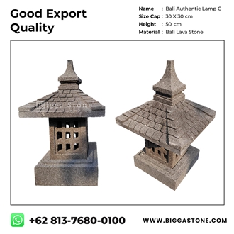 Lava Stone Outdoor Japanese Lantern