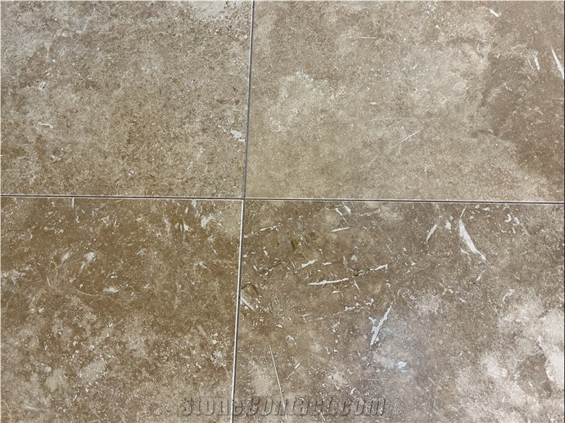 Dark Walnut Travertine Finished Product