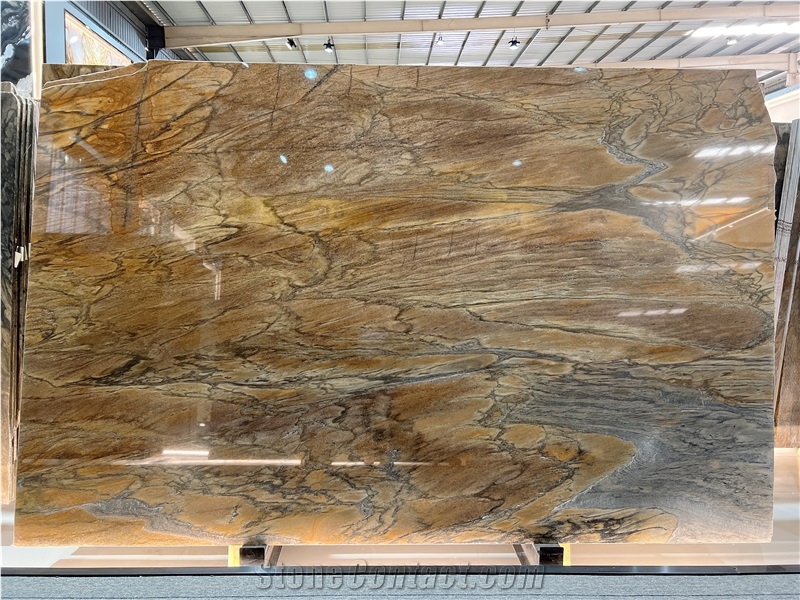 Golden Autumn Quartzite Slab