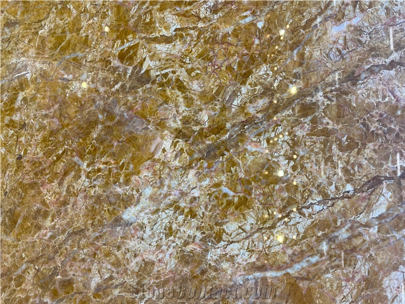 Golden Sunset Marble Slab