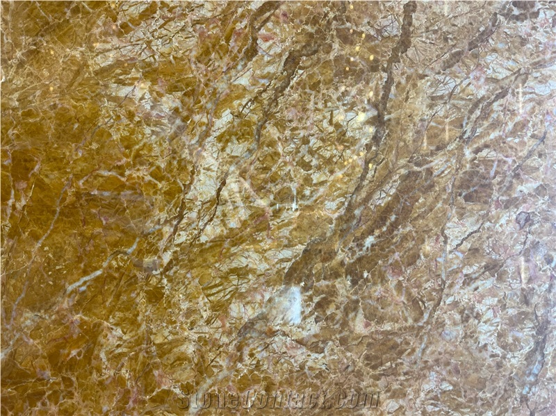 Golden Sunset Marble Slab