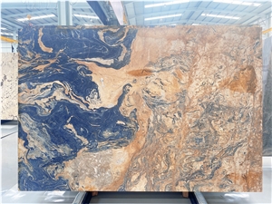 Red Dragon Blue Marble Slab