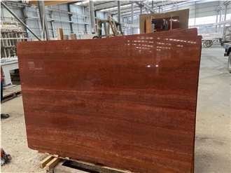 Iran Red Travertine Slabs