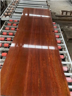 Iran Red Travertine Slabs