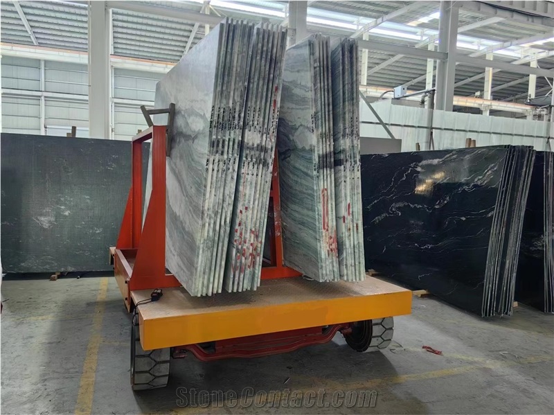 Remote Control Shuttle Cart Loading Move Stone Marble Slab