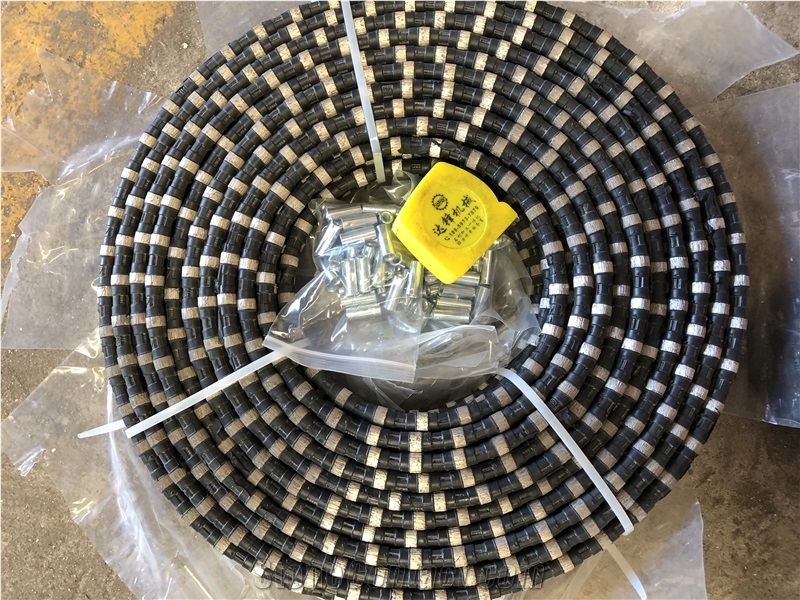 Rubber Diamond Wire Rope Saw For Stone Quarry Granite Marble