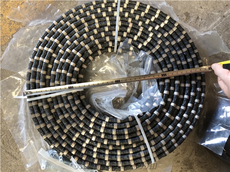 Rubber Diamond Wire Rope Saw For Stone Quarry Granite Marble