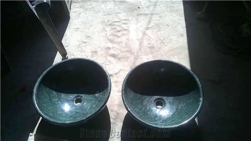 Rajasthan Green Marble Wash Basins