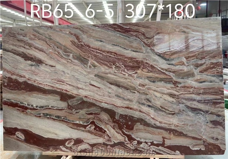 Arabescato Orobico Rosso Marble Slabs
