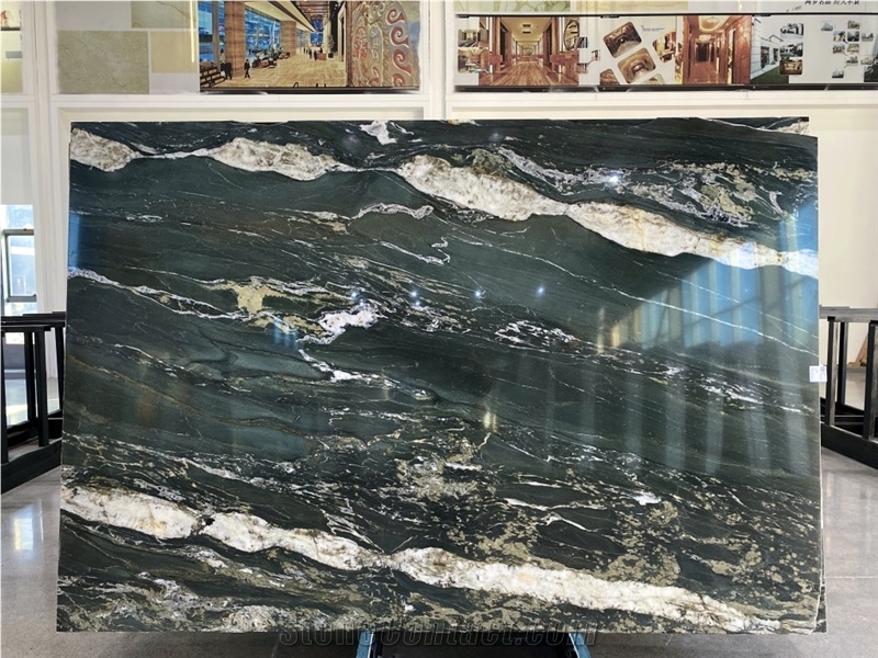Botanic Wave Quartzite Slab Leathertiles