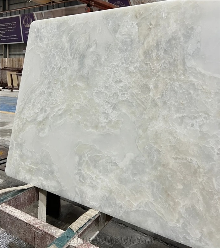 Polished Fantasy White Marble Slab For Tiles