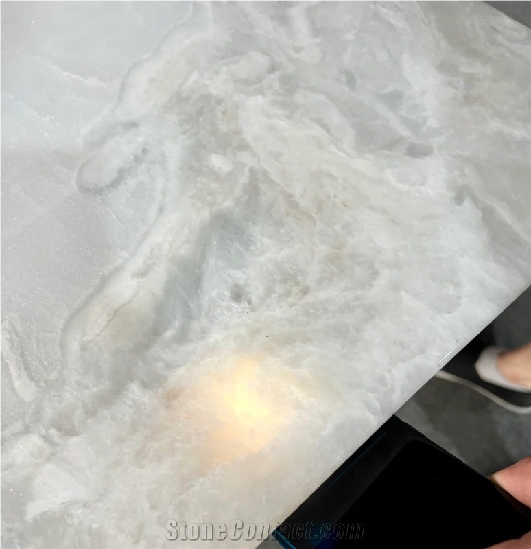 Polished Fantasy White Marble Slab For Tiles
