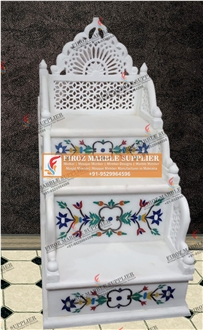 Emerald White Marble Mimber Steps Design In Inlay Work Emerald White Marble Mimber Steps Design In Inlay Work