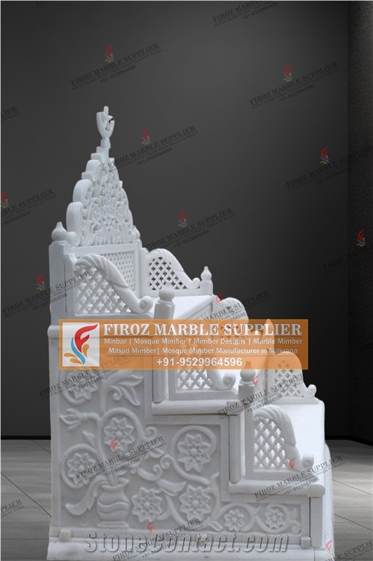 White Marble Mimber Stair Riser And Steps