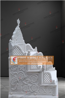 White Marble Mimber Stair Riser And Steps