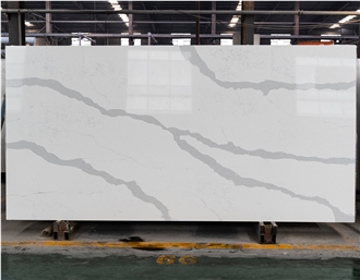 Artificial Quartz White Engineered Stone Slabs