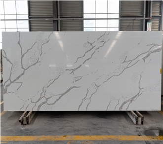 Artificial Quartz White Engineered Stone Slabs