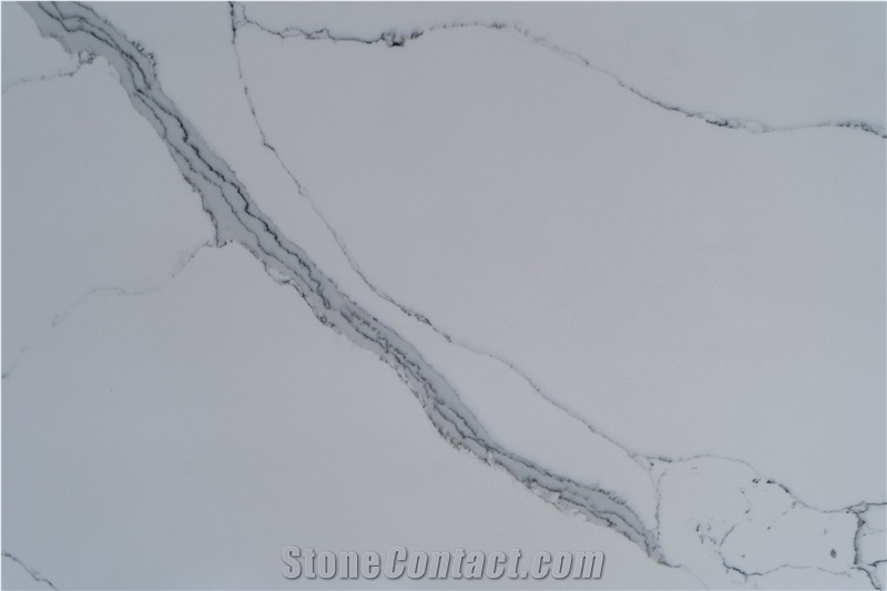 Artificial Quartz White Engineered Stone Slabs