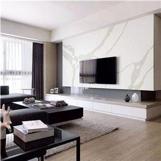 Artificial Quartz White Engineered Stone Slabs