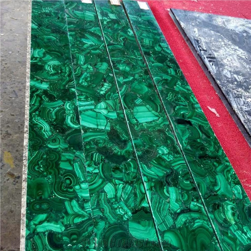 Peacock Green Jade Tiles Slabs Semi-Precious Stone