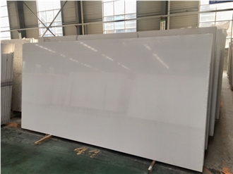 Pure White Polished Artificial Stone Slabs Nano Stone Slabs