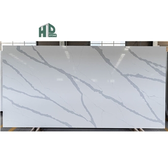White Calacatta Quartz Slab Artificial Stone