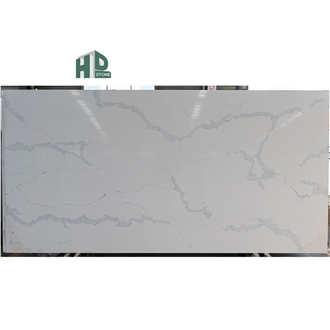 White Calacatta Quartz Slab Artificial Stone
