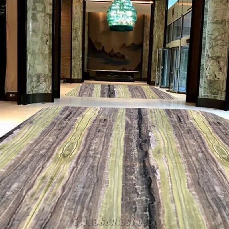 Chinese Jade Green And Blue Marble Tiles Slabs
