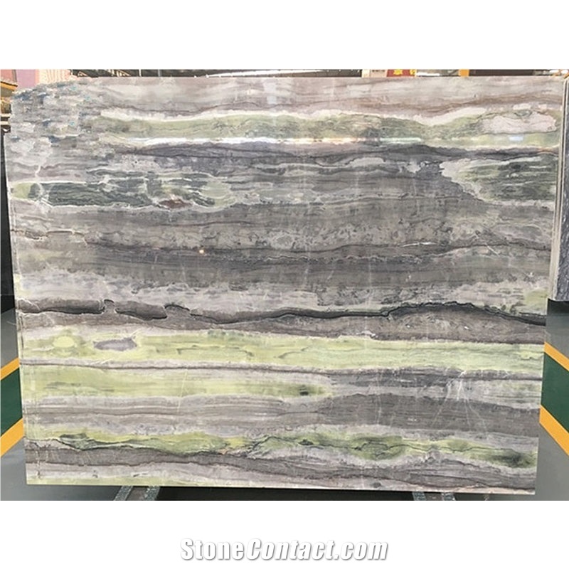 Chinese Jade Green And Blue Marble Tiles Slabs