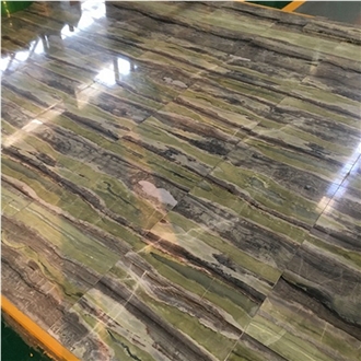 Chinese Jade Green And Blue Marble Tiles Slabs